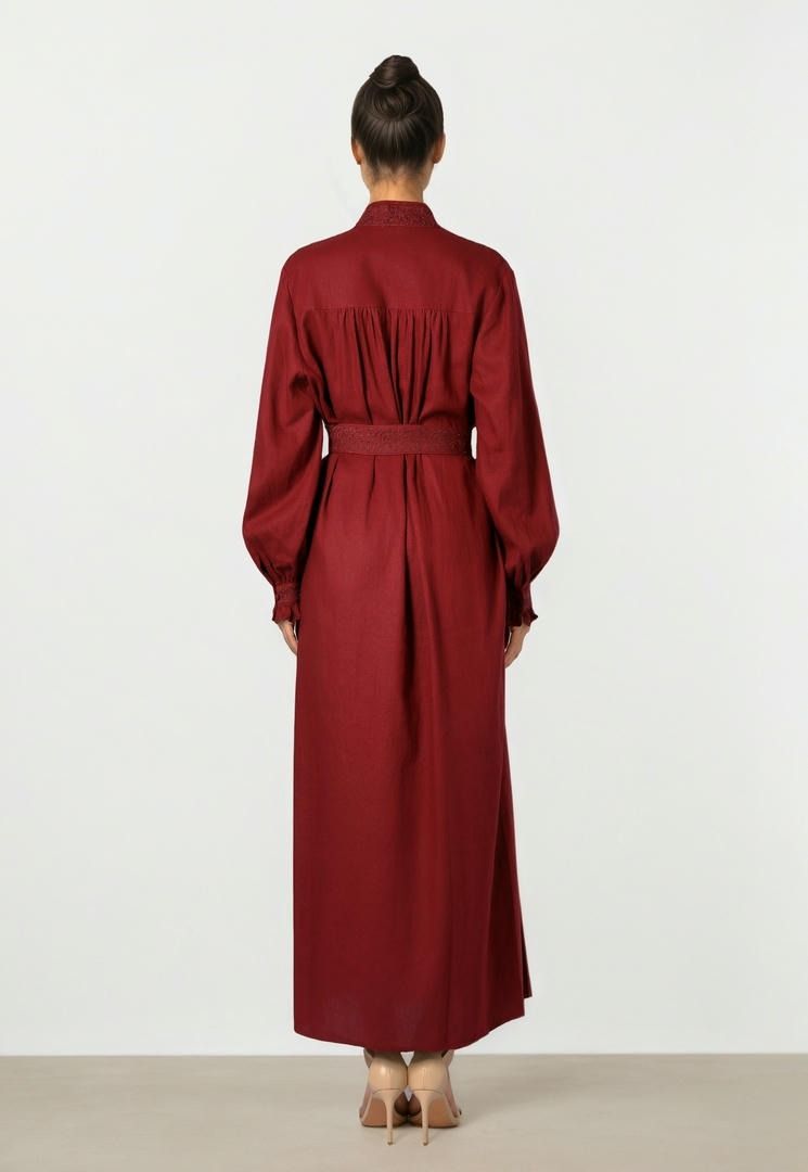 Embroidered Linen Dress