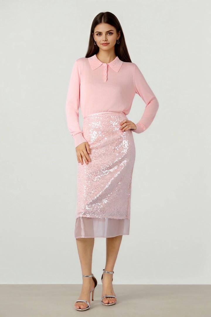 SEQUIN EMBELLISHED KNITTED TOP