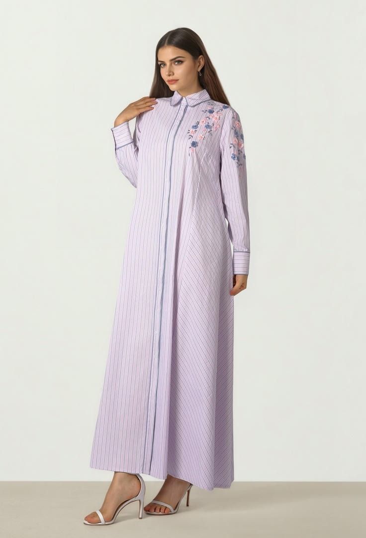 Pink Stripe Kaftan
