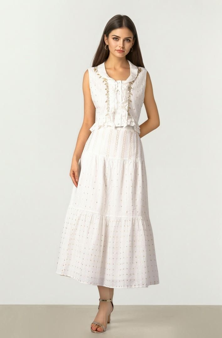 Tiered Cotton Skirt