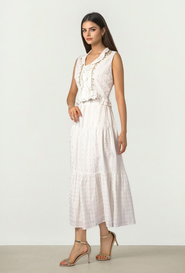 Tiered Cotton Skirt