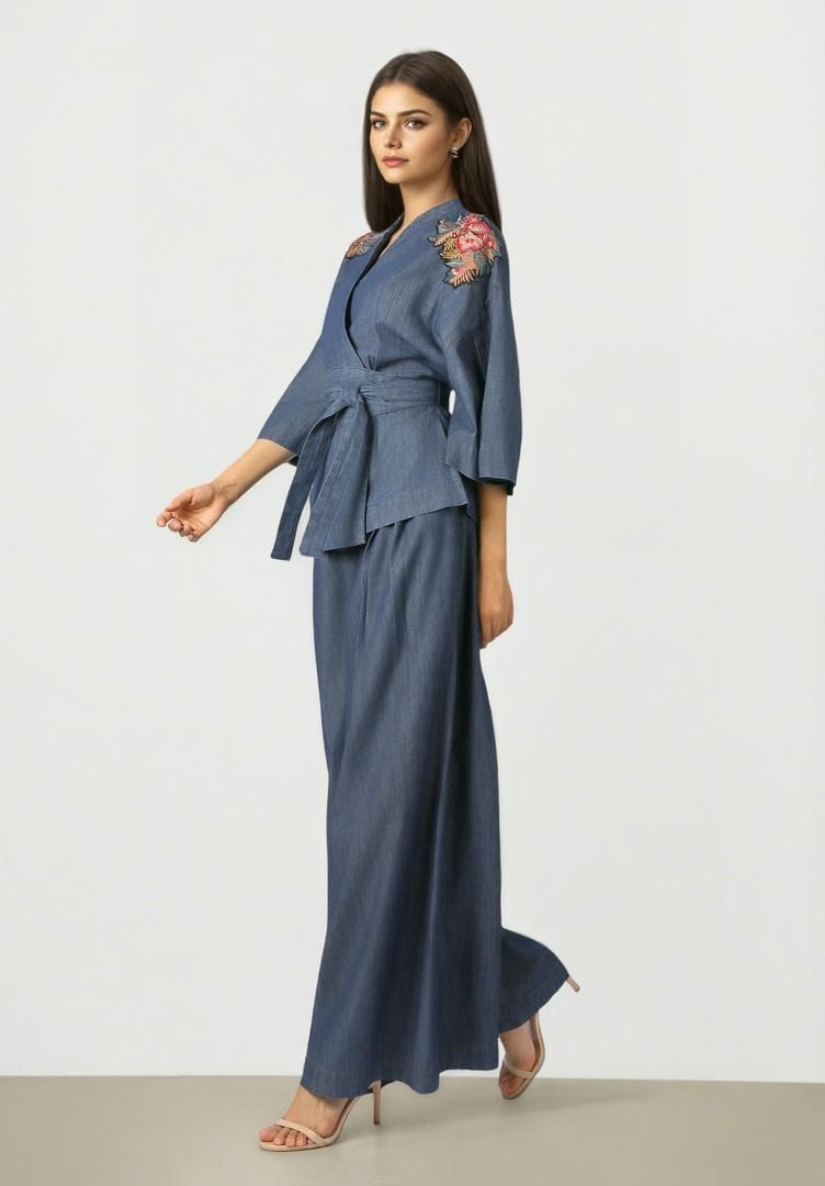 Wide Denim Pants
