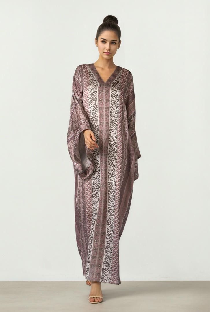 Purple Satin Kaftan