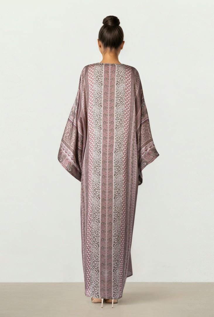 Purple Satin Kaftan