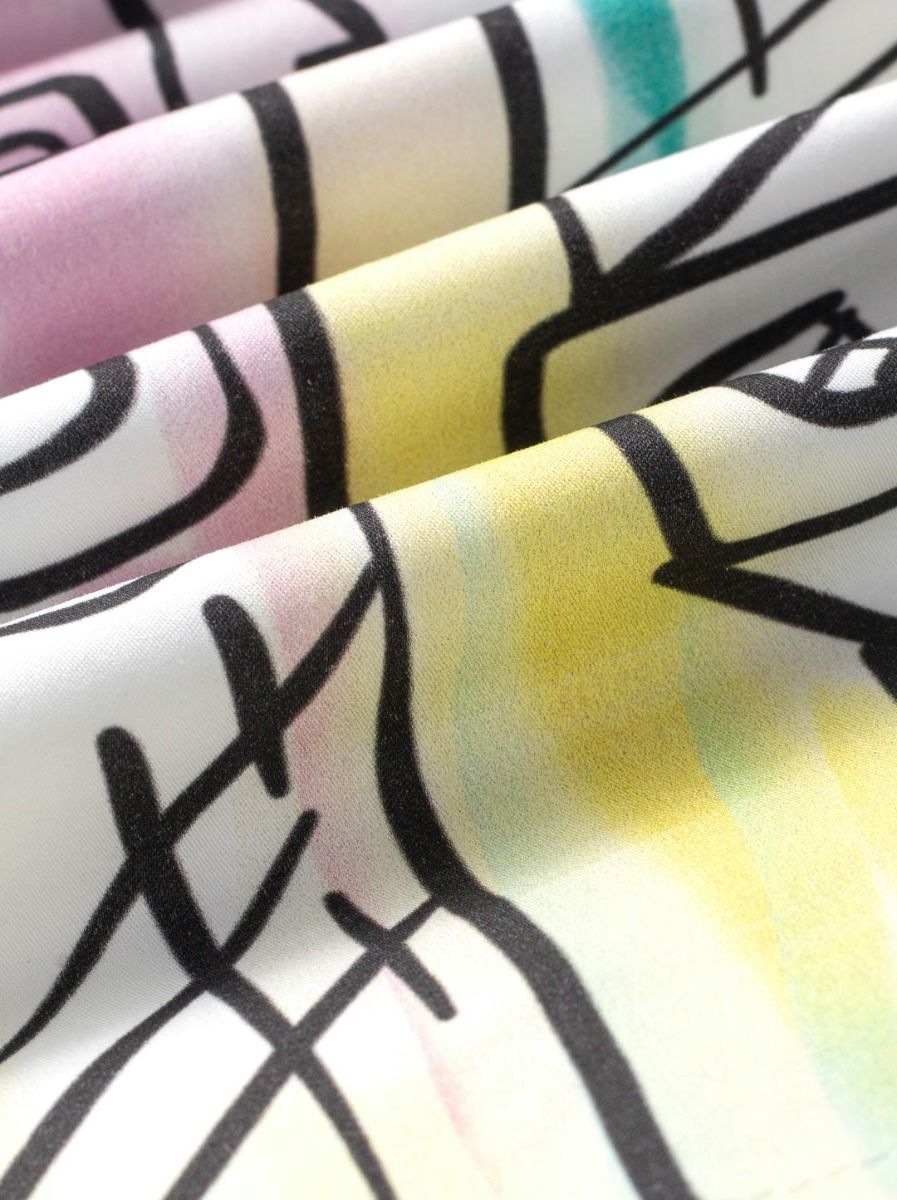 Playful Prints Midi Dress-Girls