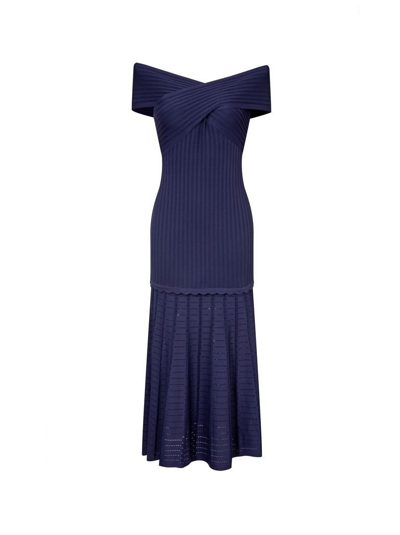 Off-Shoulder Knit Dress