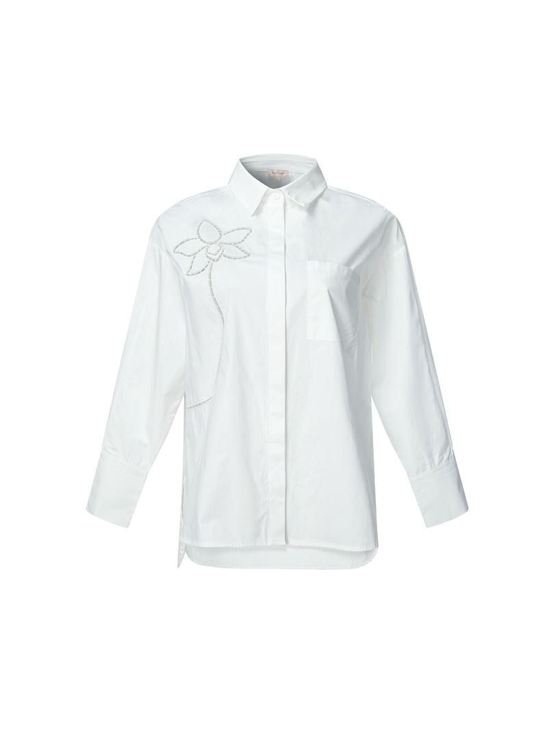 flower embroidery shirt