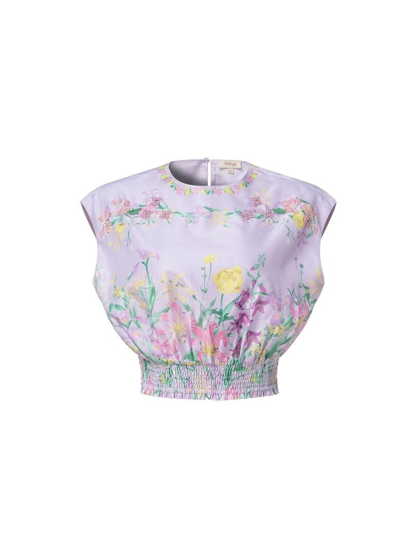 loose cut smocking hem top