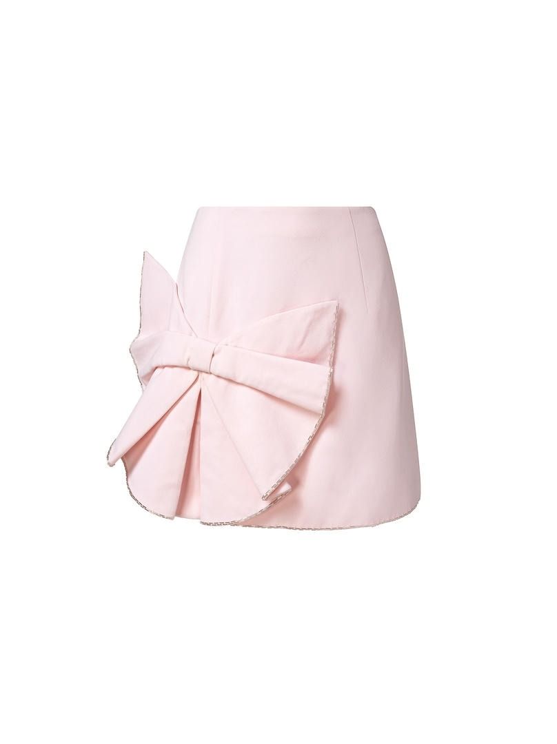 Pink Bow Mini Skirt