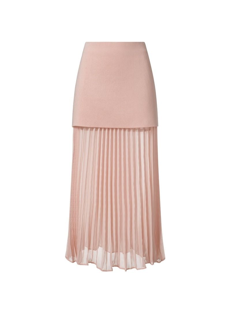 Chiffon pleated layer skirt