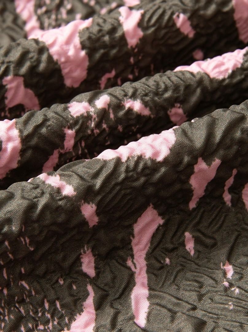 Jacquard Dress With Feather