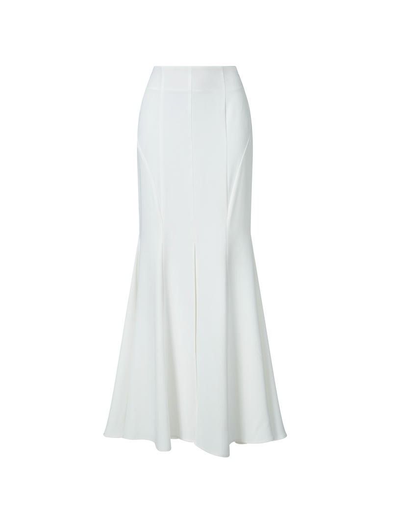 Wavy hem maxi skirt