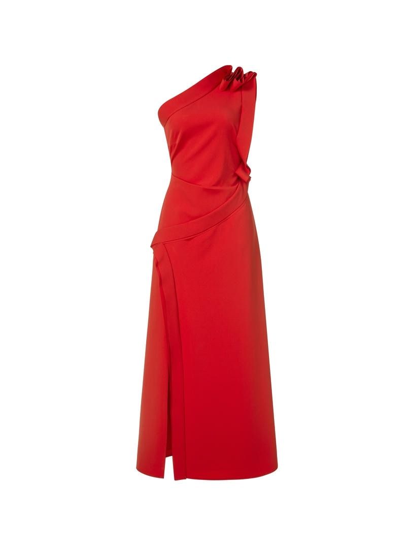 Red Single Shoulder Dress