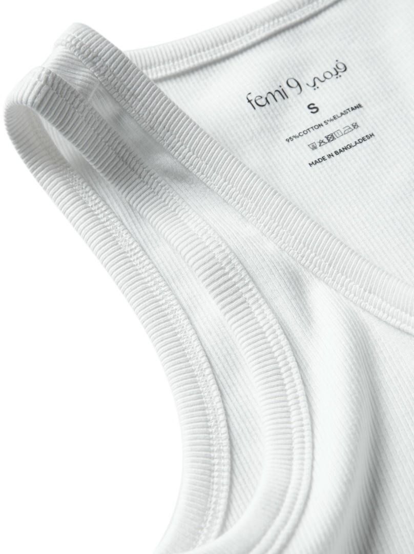 White Solid Tank Top