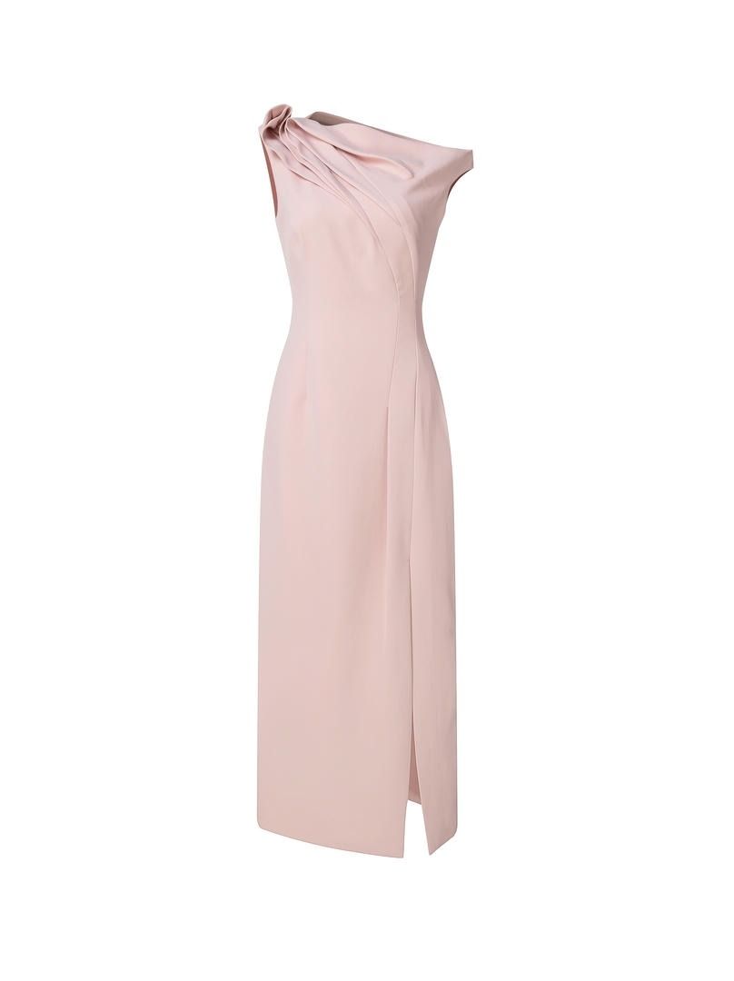 asymmetrical neckline dress