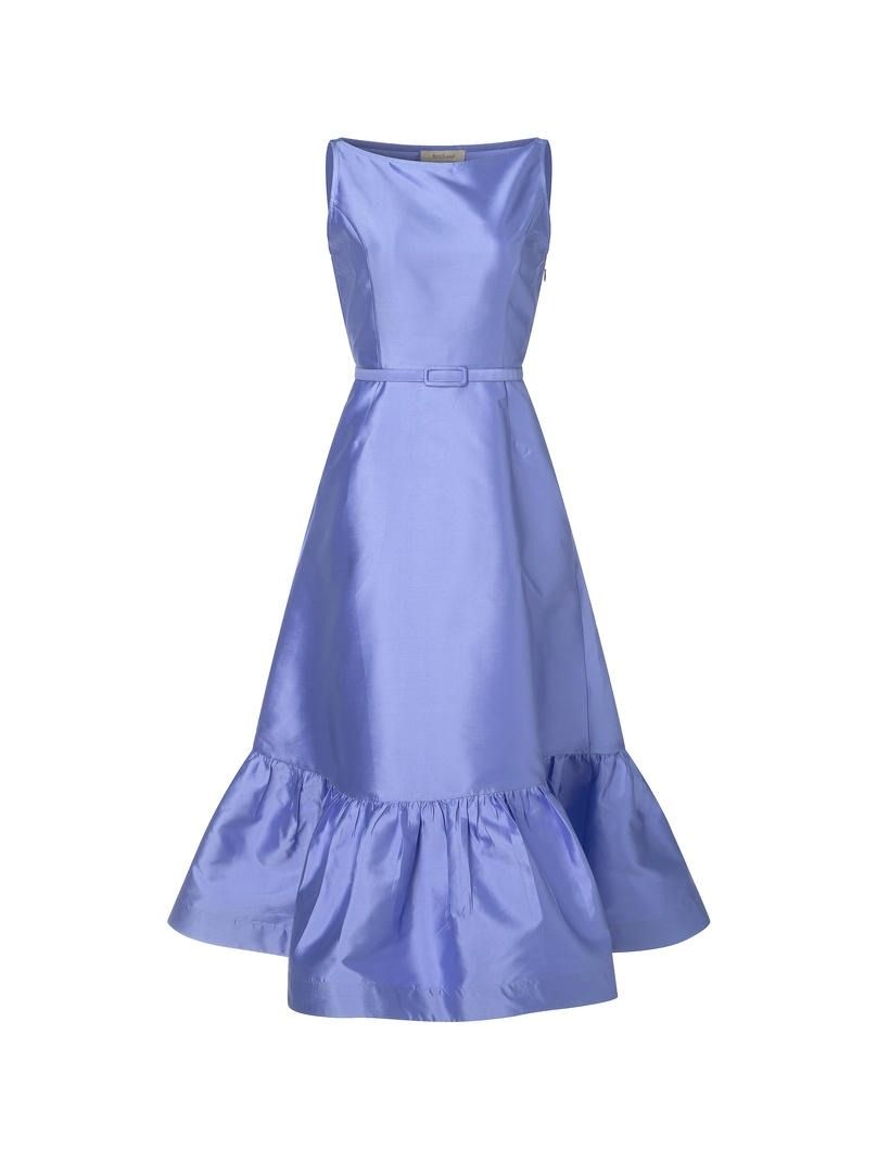 Peplum ruffled hem dress