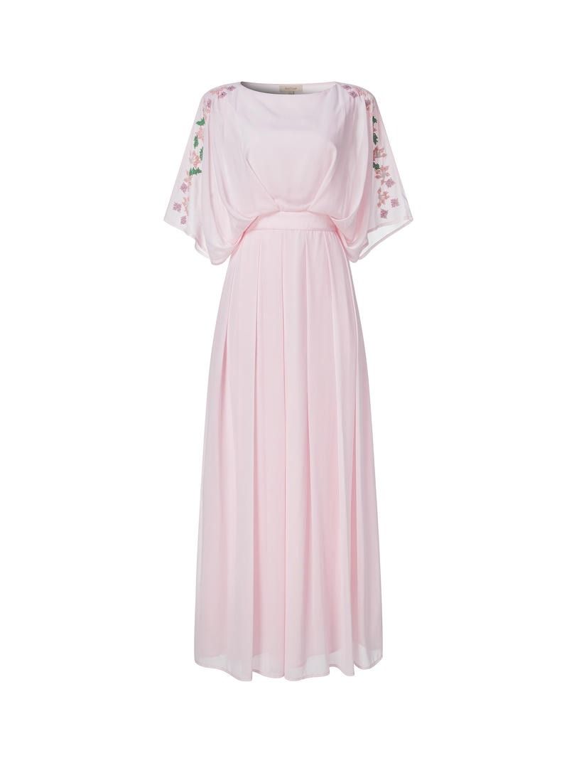 embordered sleeves dress