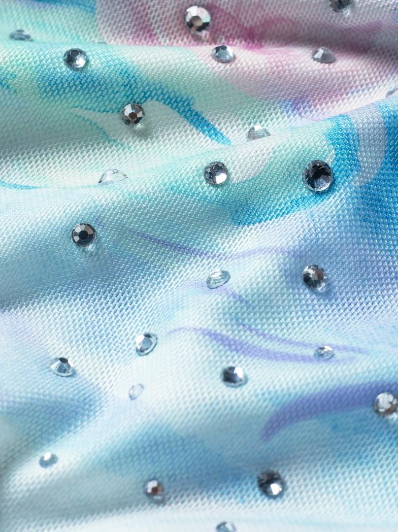 mix print bodysuit top
