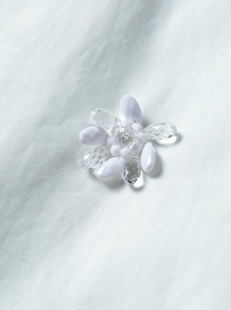 Beads embellishment A-line skirt