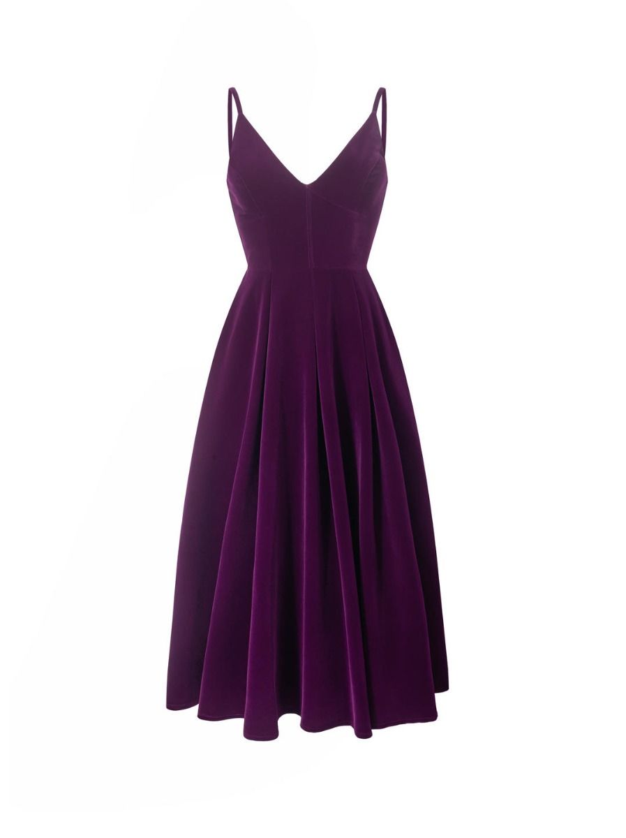 A-line velvet dress