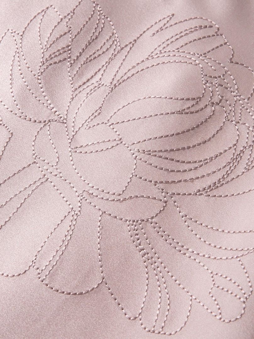Midi Skirt with Embroidered Flowers