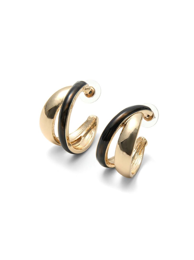 Twisted Gold Hoop Earrings