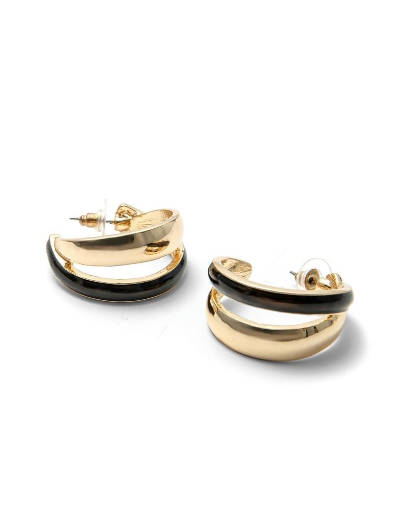 Twisted Gold Hoop Earrings