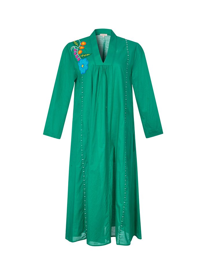 embroidery V Neck Kaftan