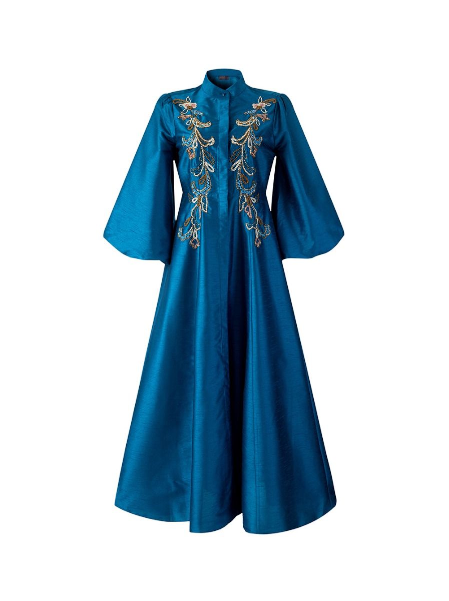 embroidered balloon sleeves kaftan