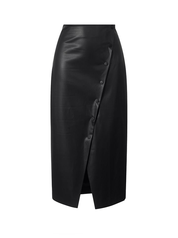 Column buttoned skirt