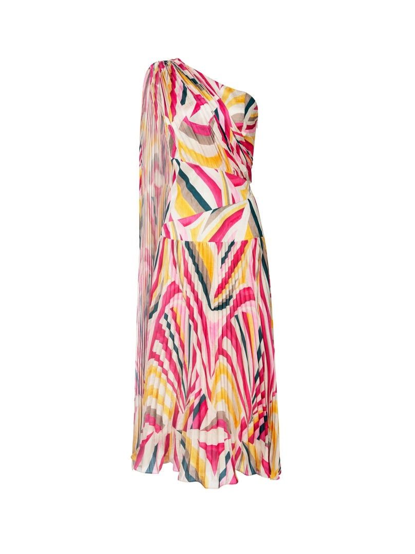 Pleated Stripe Dress