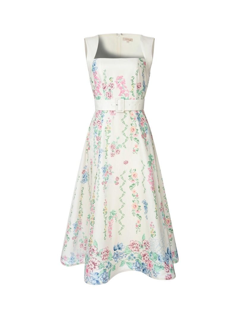 Garden Print Midi Dress