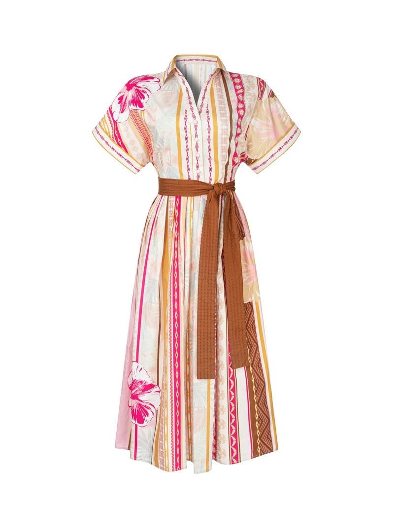 Printed Collar Dress