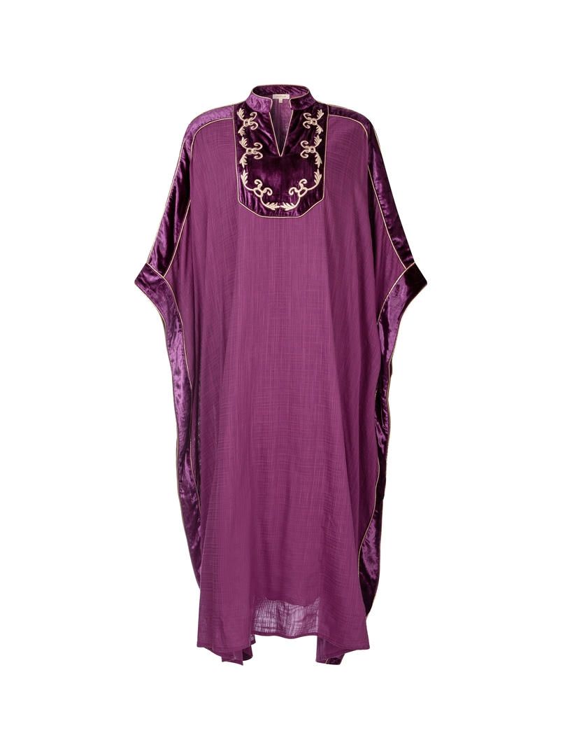 Embroidered Purple Kaftan