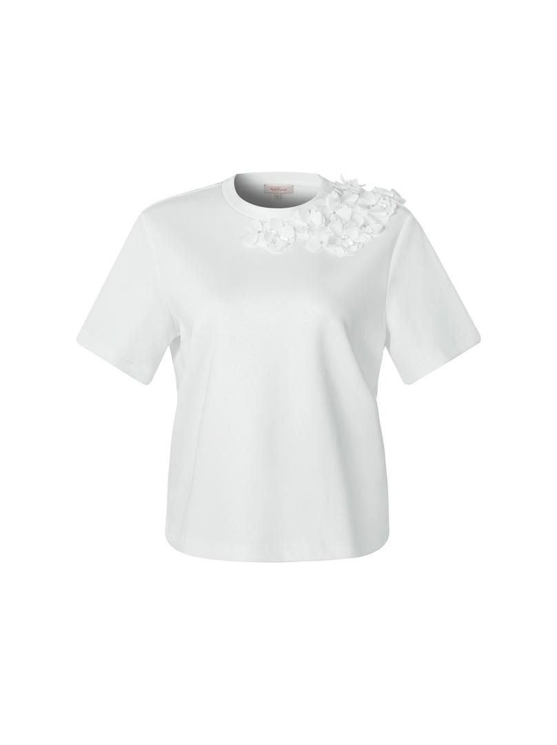 3D floral applique T-Shirt