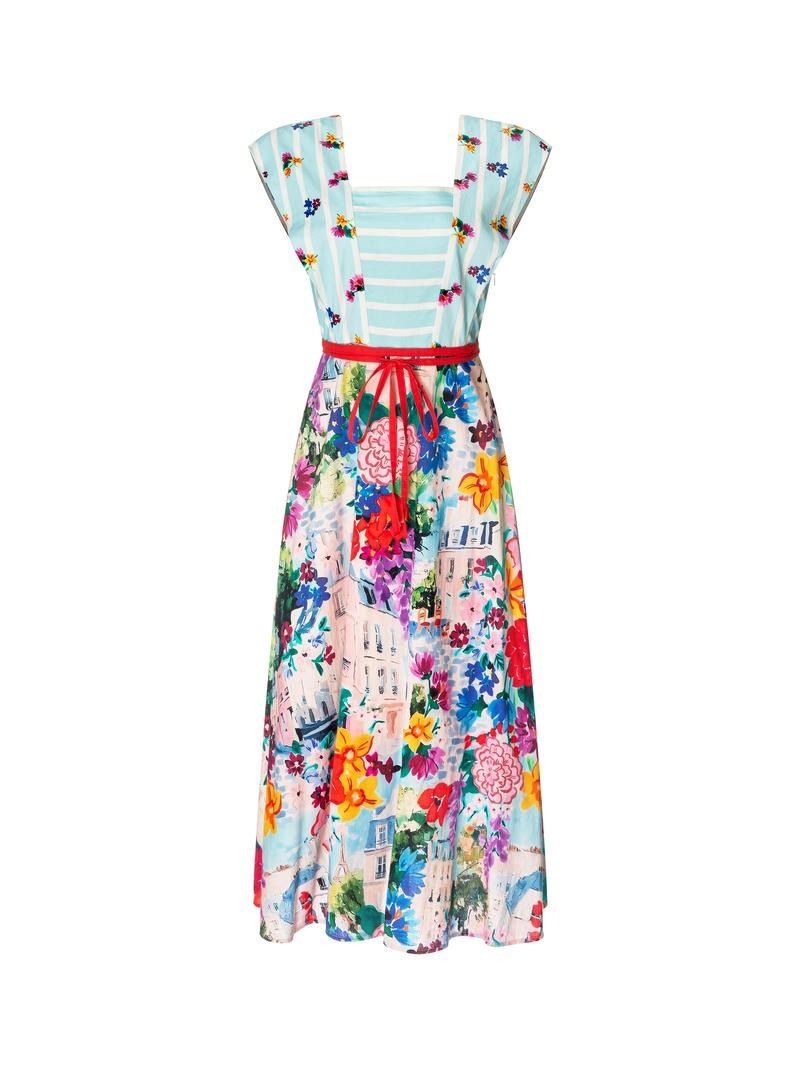 Stripe Floral Dress