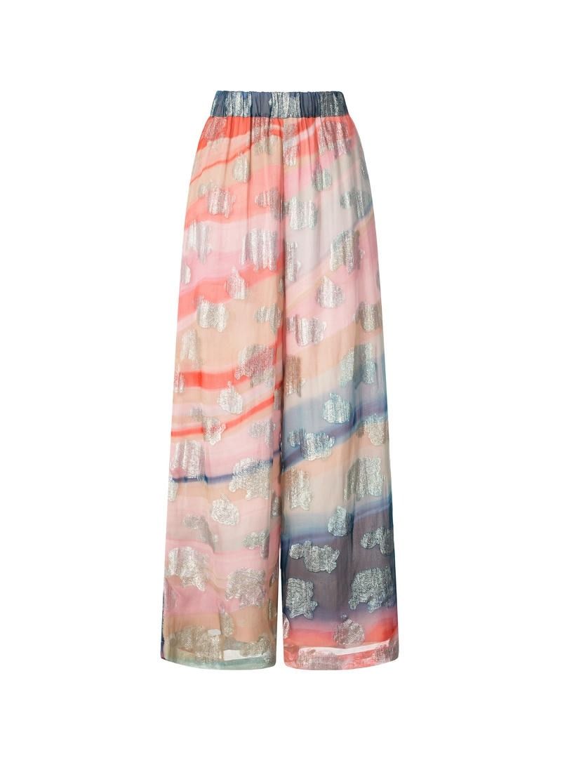 High-Waist Printed Pants