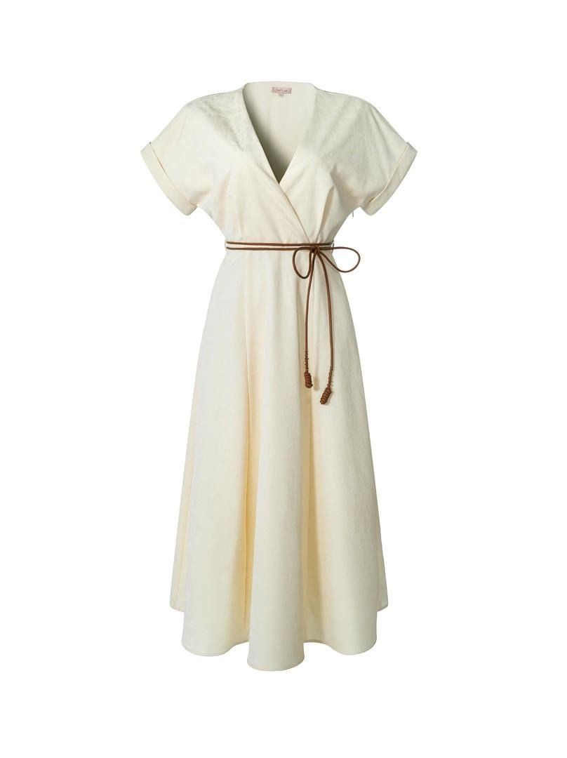 wrap effect Jacquard dress