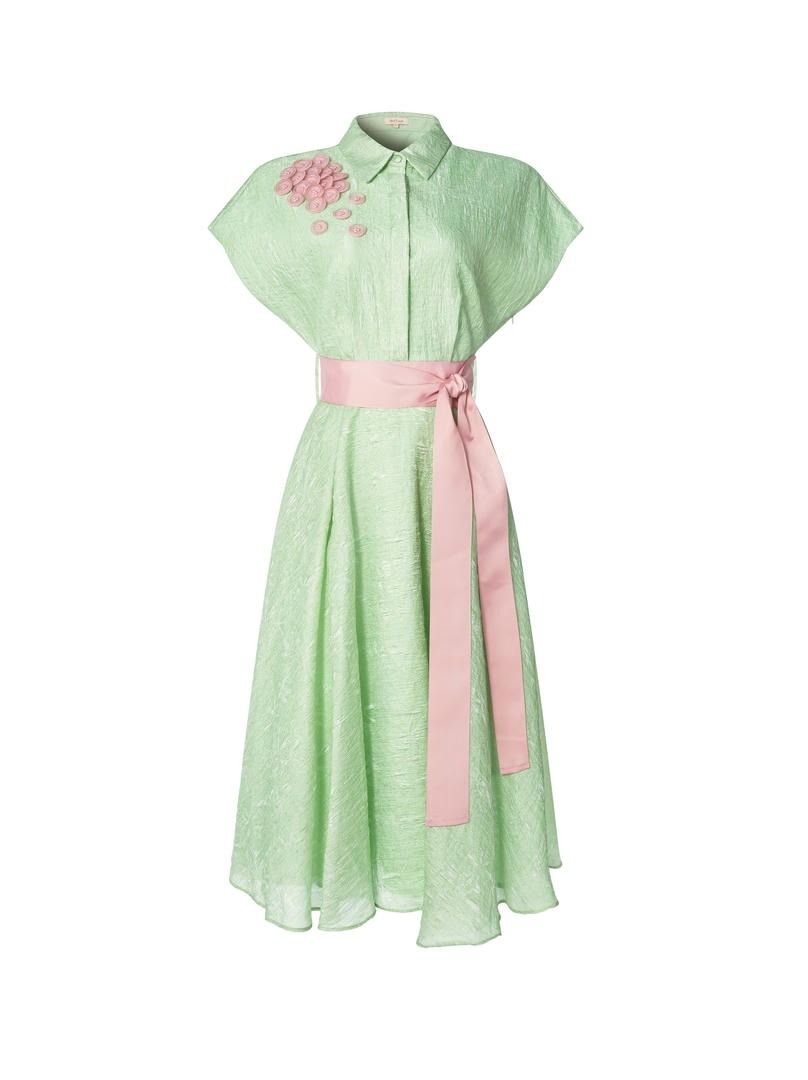 Jacquard shirt dress