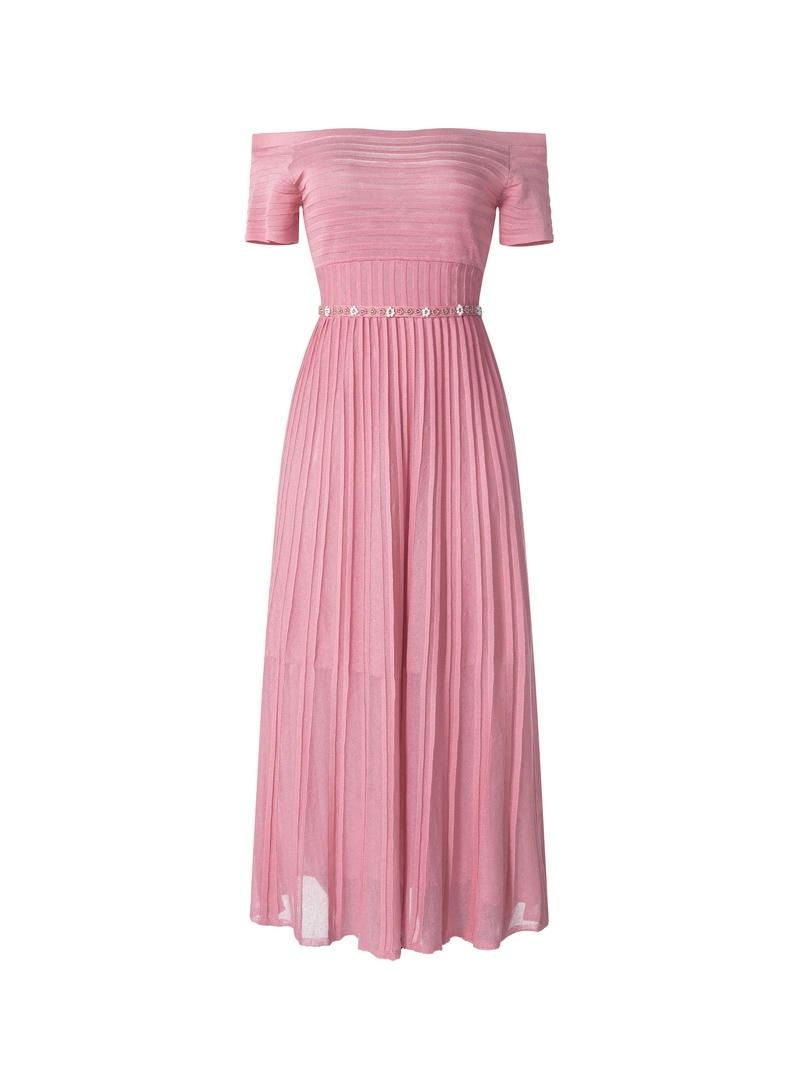 off-shoulder knit dress