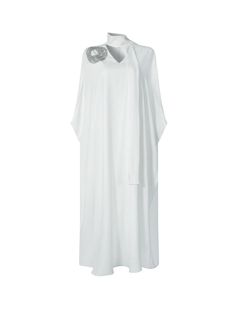 Graceful Beaded Scarf Kaftan