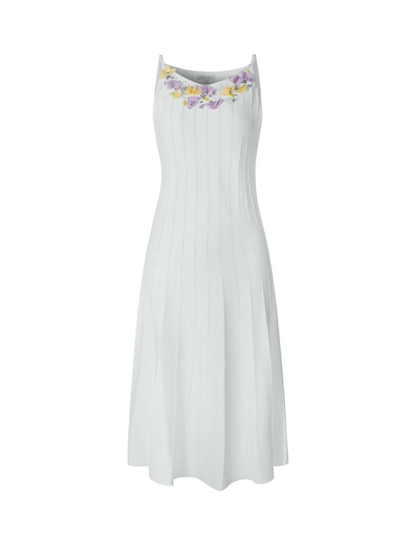 Colored flowers details dress