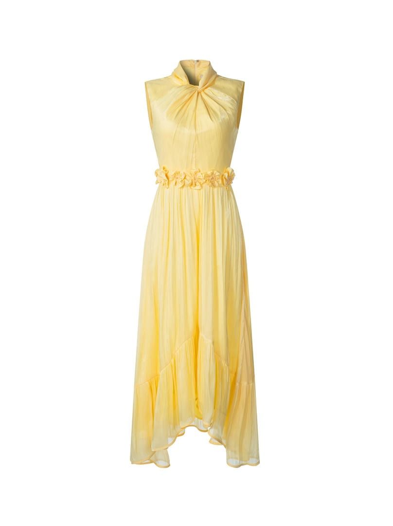 pleated hem dress