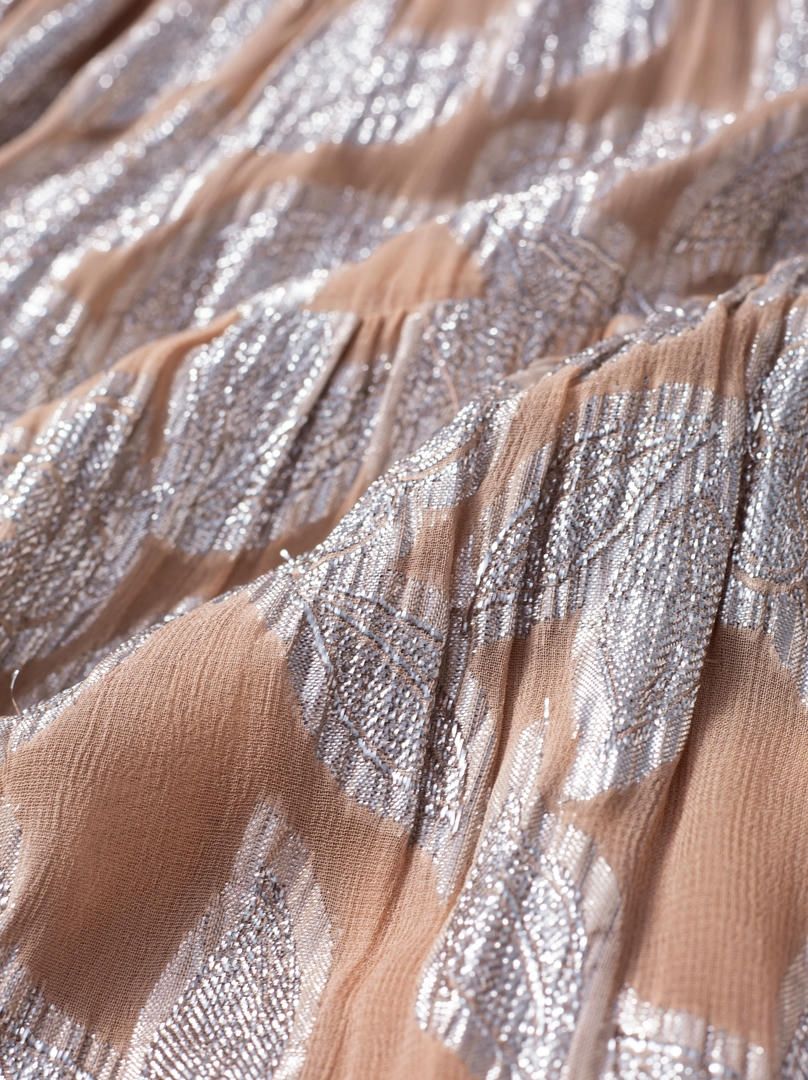 Brocade gradian color dress