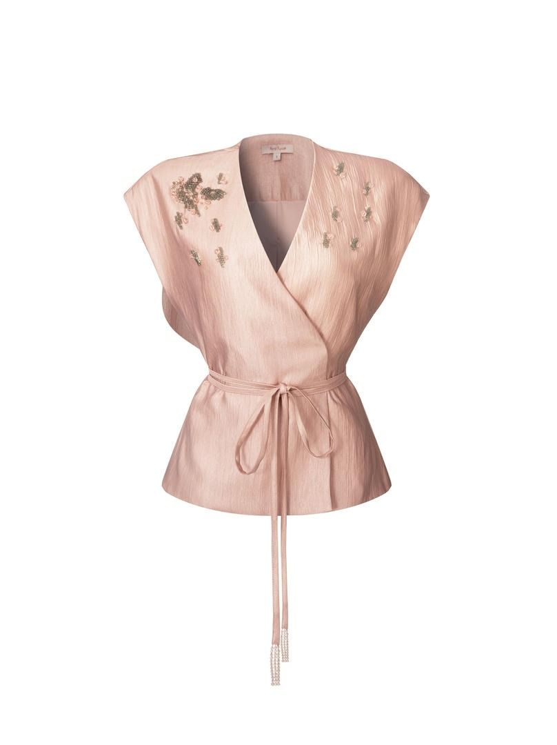 Crossover Taffeta Top