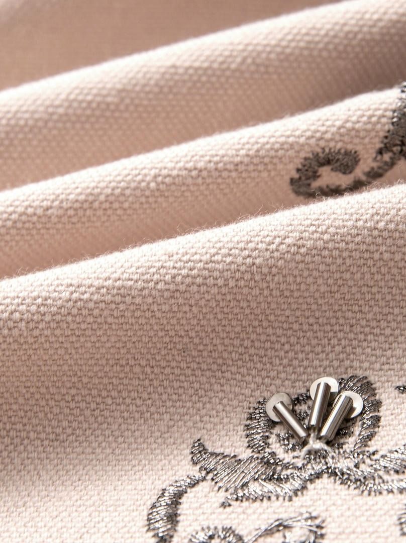 Beige Embroidered Dress