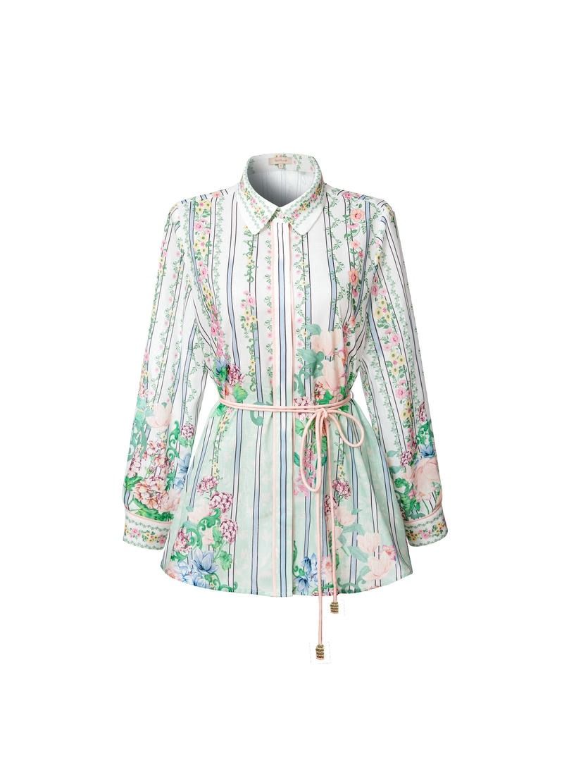 Asymmetric Printed Shirt