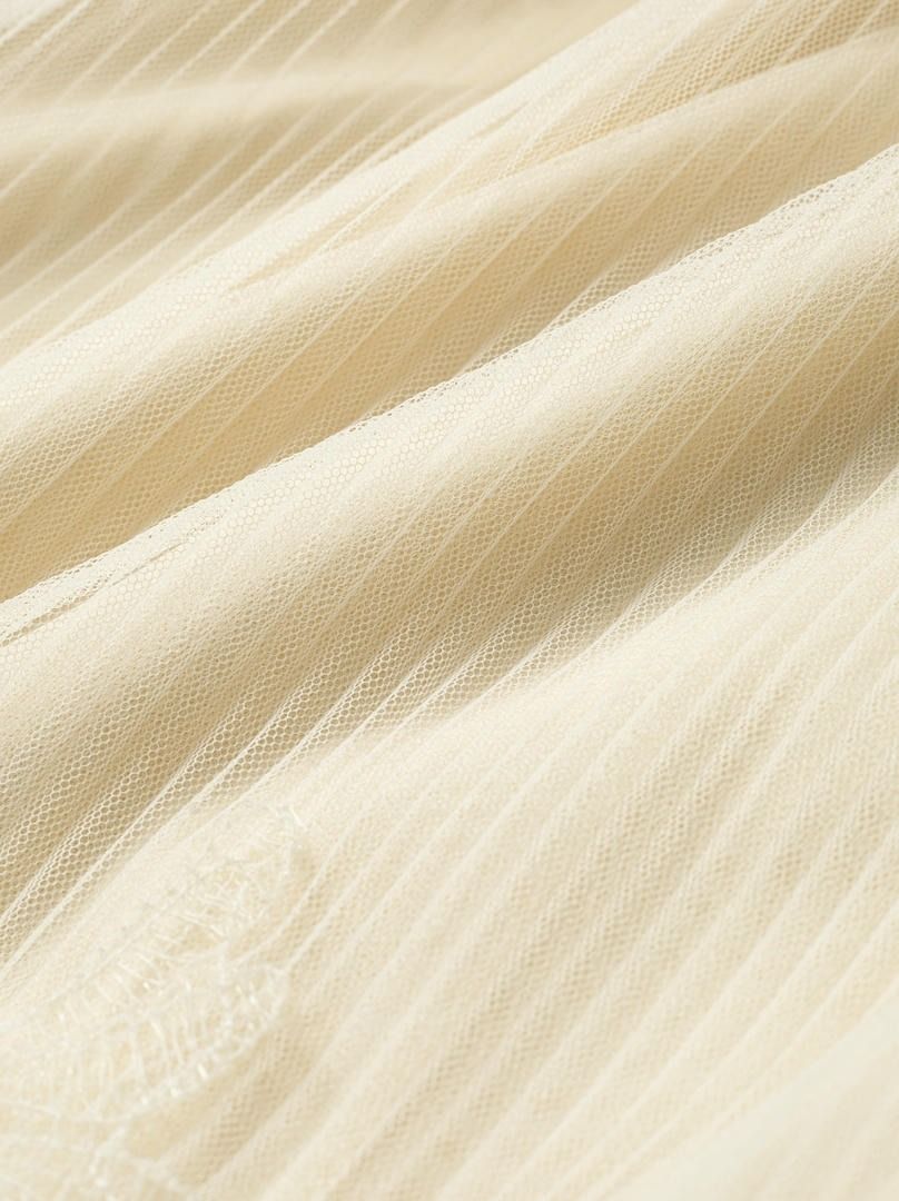Crossover front lace trimming dress