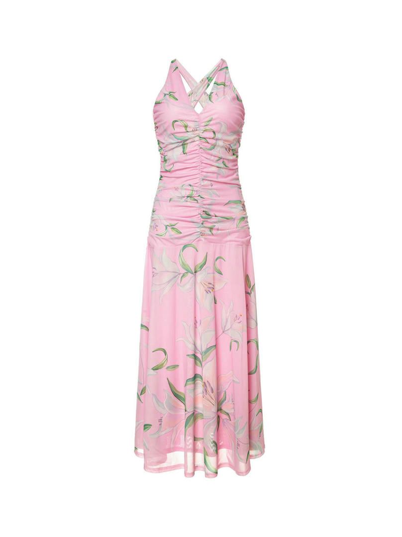 Ruched Printed Dress