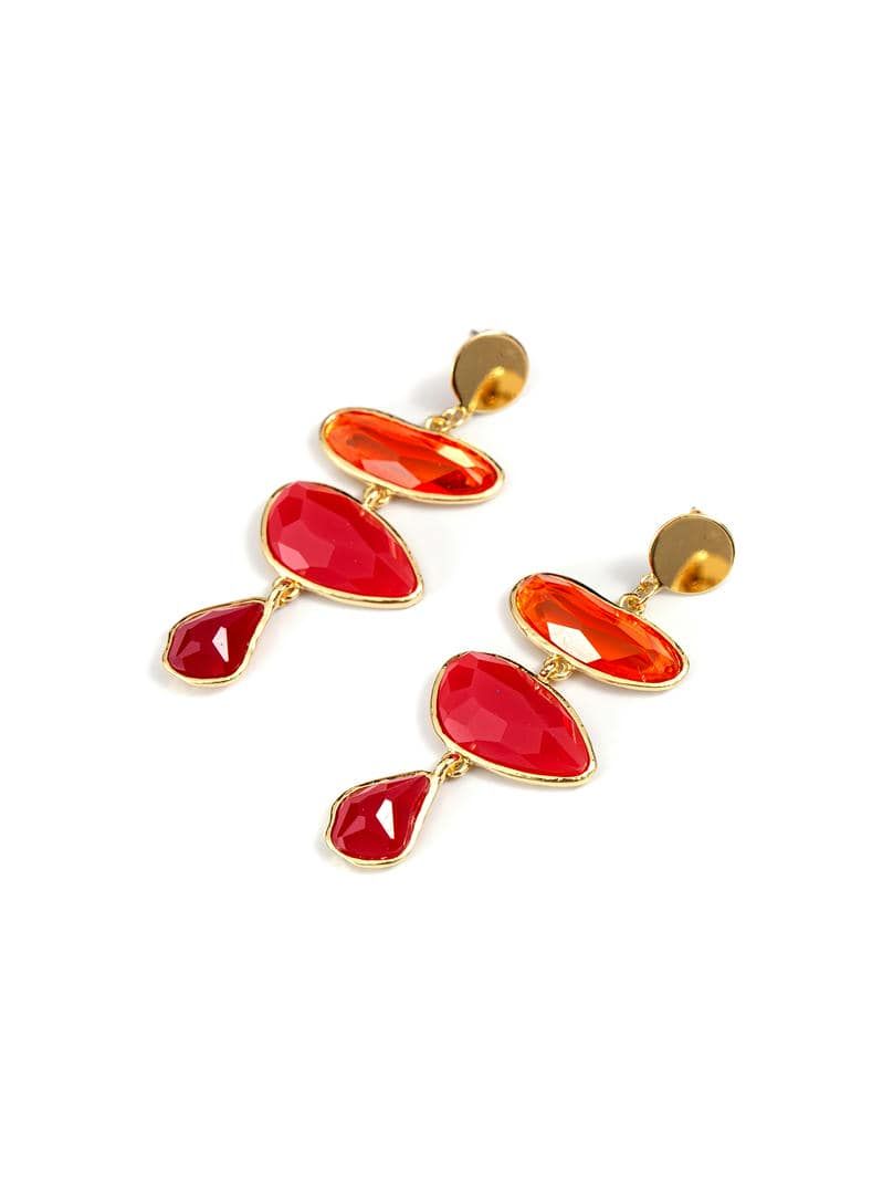 Faux Crystal Drop Earrings
